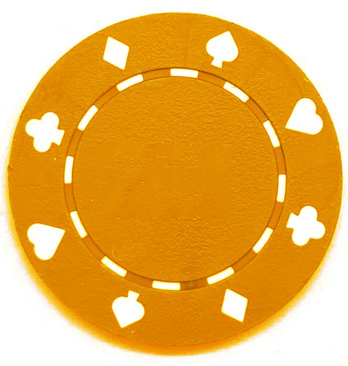 Poker Chips: Card Suits, 11.5 Gram Heavy Weight, Orange main image
